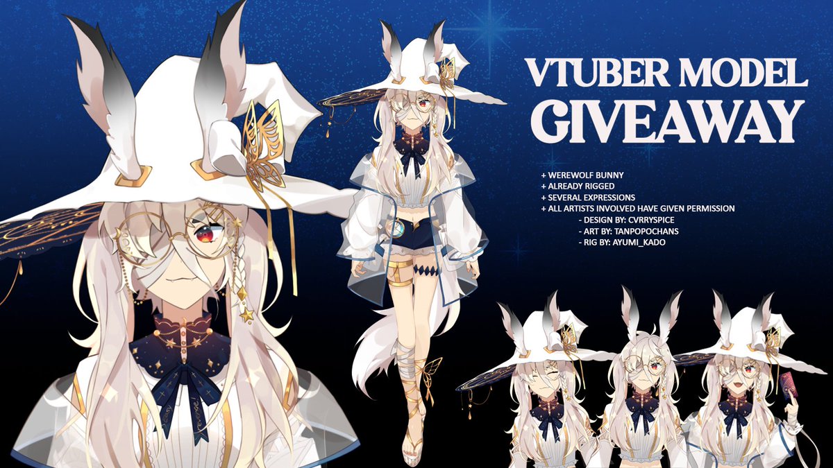 💙 VTUBER LIVE2D MODEL GIVEAWAY! 💙

I'm giving away my model in hopes that another aspiring Vtuber can love and appreciate them as much as I have! 

To Enter: 
+ Simply Like &amp; Retweet!

All artists involved have signed off on this giveaway. Ends March 1st @ 11:59 EST! 💙