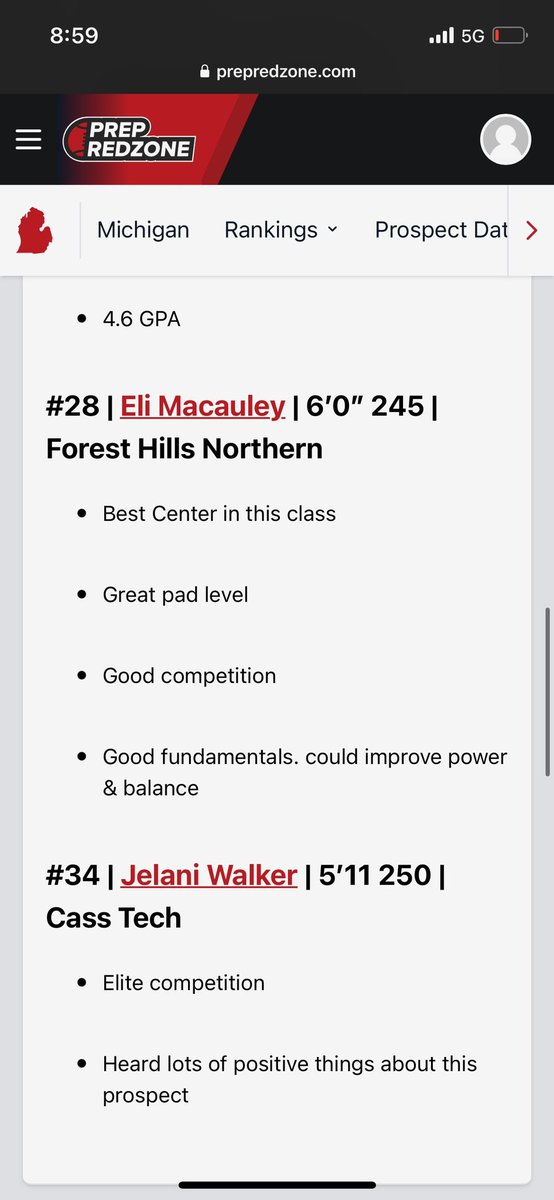 Eli Macauley (@macauley_eli) on Twitter photo Humbled by PrepRedzone for the recognition. Only makes me want to work harder and can’t wait to get back after it.
prepredzone.com/2023/01/2026-o…
<a href="/AllenTrieu/">Allen Trieu</a> <a href="/247recruiting/">247Sports Recruiting</a> @RivalsWardlaw @SeanScherer247 <a href="/OJW_Scouting/">PrepRedzone Oliver</a> <a href="/MichFBFrenzy/">Michigan Prep Frenzy</a> <a href="/MIexposure/">Michigan exposure</a> <a href="/alex_pallone/">Alex Pallone</a> <a href="/TheD_Zone/">The D Zone</a> <a href="/TrambleJoe/">Joe Tramble</a> Humbled by PrepRedzone for the recognition. Only makes me want to work harder and can’t wait to get back after it.
prepredzone.com/2023/01/2026-o…
<a href="/AllenTrieu/">Allen Trieu</a> <a href="/247recruiting/">247Sports Recruiting</a> @RivalsWardlaw @SeanScherer247 <a href="/OJW_Scouting/">PrepRedzone Oliver</a> <a href="/MichFBFrenzy/">Michigan Prep Frenzy</a> <a href="/MIexposure/">Michigan exposure</a> <a href="/alex_pallone/">Alex Pallone</a> <a href="/TheD_Zone/">The D Zone</a> <a href="/TrambleJoe/">Joe Tramble</a>