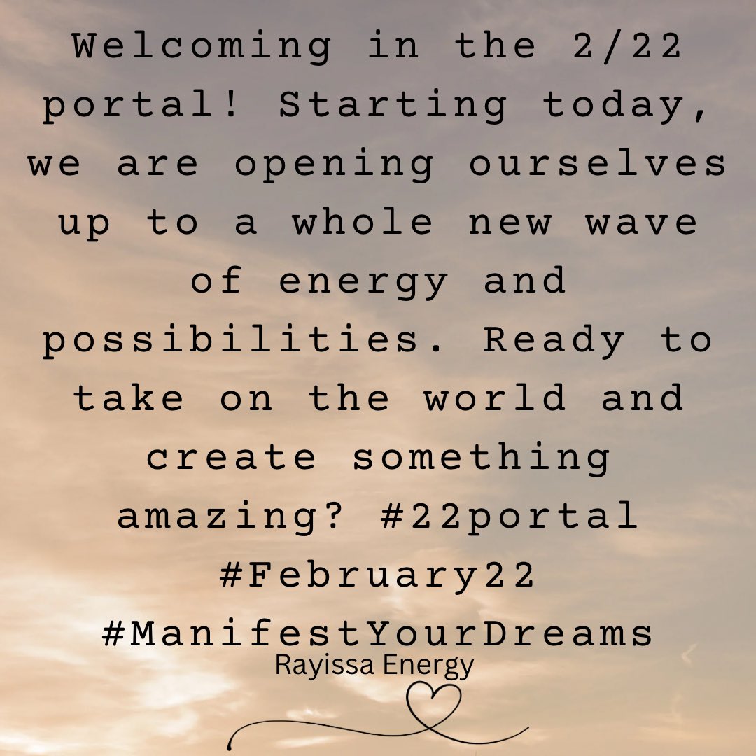OurTimeIsNow #22 Portal #MagicalConnections
Welcome to the 2/22 Portal - Opening Doors to Magical Connections! QuantumShift #omg #paradigmshift #whatshappening #timetravel #portalenergy #sacredportal #QuantumReality #cosmicawakening #bigshift #dimensionhopping #divinemessengers