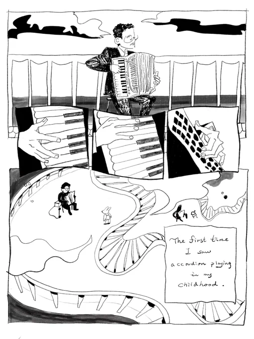 I heard the accordion play for the first time as a child 