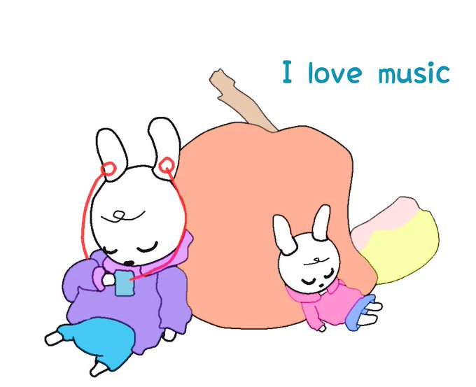 音楽とフルーツ#illust #illustration #art #artwork #ilovemusic #Lovely #music 