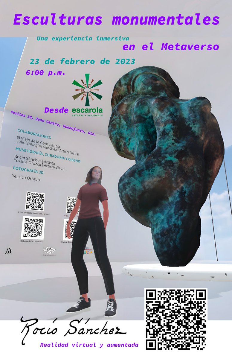 NFTrociosanchez's tweet photo. Mañana comienzo una nueva aventura de realidad mixta con esta propuesta de Escultura monumental en el Metaverso. ¡Obvio en @Spatial_io!

#photogrammetry #3D #NFT #Clay #VR #XR #Sculpture #Metaverse #NFTart #Bronze https://t.co/uN3YJSJMYA