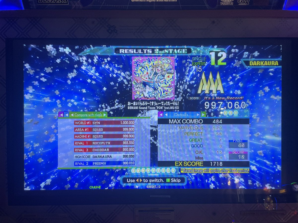 DarkAura95's tweet photo. Forgot to post for #MGEF last night…
Finally upscored Angelic Jelly! The sync really is off…!
Lost the PFC on Love Shine Wonderful Mix CSP to a stupid gallop…
How… HOW DID I NEARLY PFC OMLSD?!?! Another candidate for second 15 PFC…!
#DDR #DDRA20PLUS https://t.co/2CP4PSknYH