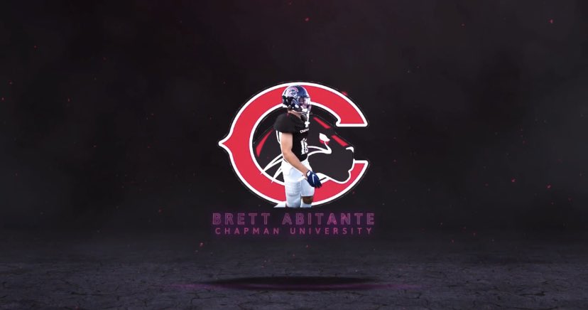 Excited to announce my commitment to <a href="/Chapman_Fb/">Chapman University Football</a>!!! Thank you to all the coaches and my family! Ready to get this going for the next four! <a href="/ChapmanU/">Chapman University</a> #gopanthers