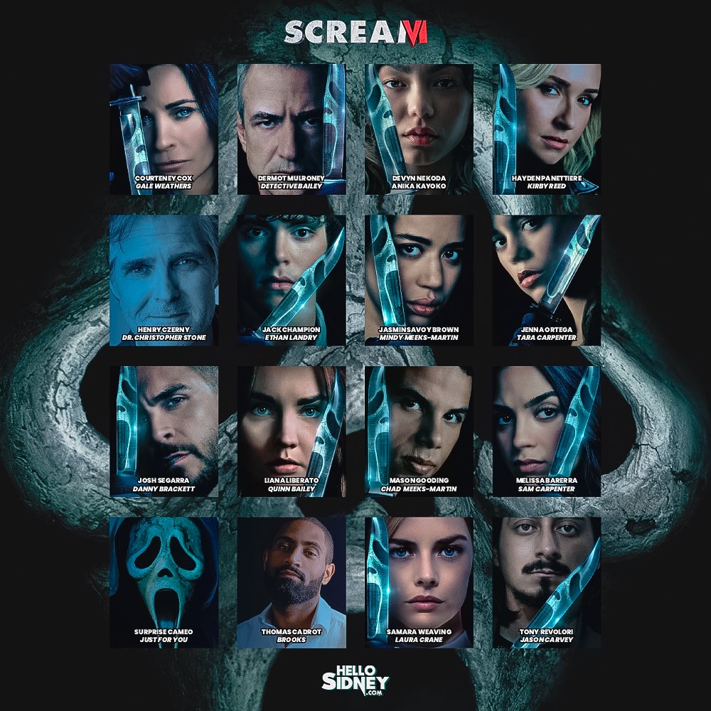 Scream 6 releases official character posters 🔪 The #Scream6 cast