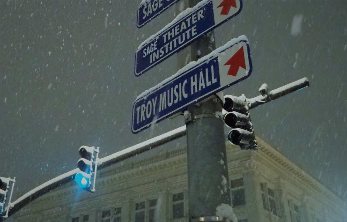3garcons's tweet image. Leaving @TroySBMusicHall in the snow  #yesfilter
