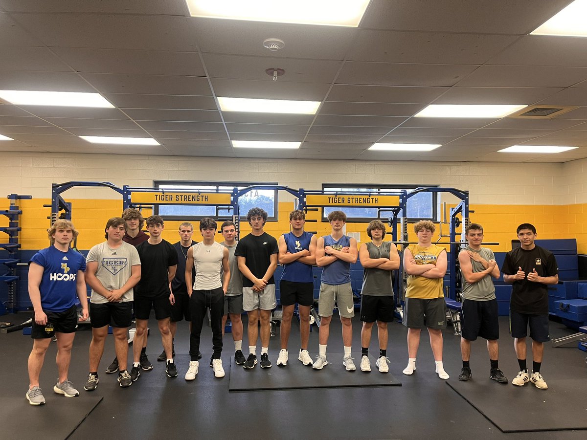 MPTigerFootball's tweet photo. Day 2! Bench Press PRs! Way to go young men! Hard work is paying off! We love watching them work and succeed! #OurTownOurTeam @MPTigerPride @MPHS_Tigers https://t.co/TJ3bxMSS2z