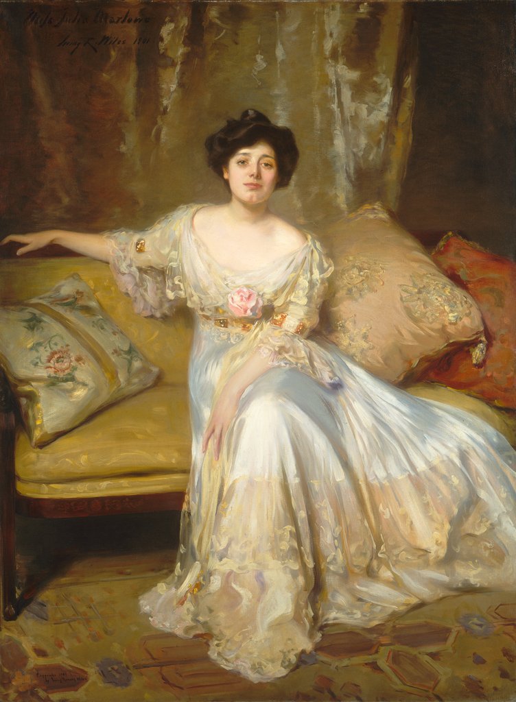 wikivictorian's tweet photo. Portrait of Miss Julia Marlowe, by American painter Irving Ramsey Wiles (1901). National Gallery of Art. https://t.co/QOH3rINIwT