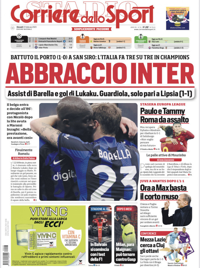 footballitalia's tweet photo. Thursday's Italian #Calcio headlines in English https://t.co/OxFP6aFXye #FCIM #Juventus #ASRoma #Lazio #Fiorentina #ACMilan #Napoli #InterPorto #FCIMFCP #UCL #UEL #UECL #SerieA #SerieATIM #RomaSalzburg #ClujLazio #FiorentinaBraga https://t.co/cisM3FQsxf