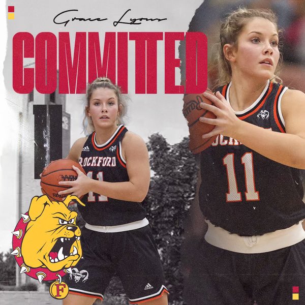 I am very excited to announce my commitment to Ferris State University! Very grateful for <a href="/CoachKurt/">Kurt Westendorp</a> to give me this opportunity. Can’t wait to see what the future holds! Go bulldogs❤️💛 <a href="/RockGBB/">Rockford Girls Bball</a> <a href="/sprntrl360/">Larry Copeland</a> <a href="/mertzieklein/">mertzie klein</a> <a href="/whosevanclark/">Evan Clark</a>
