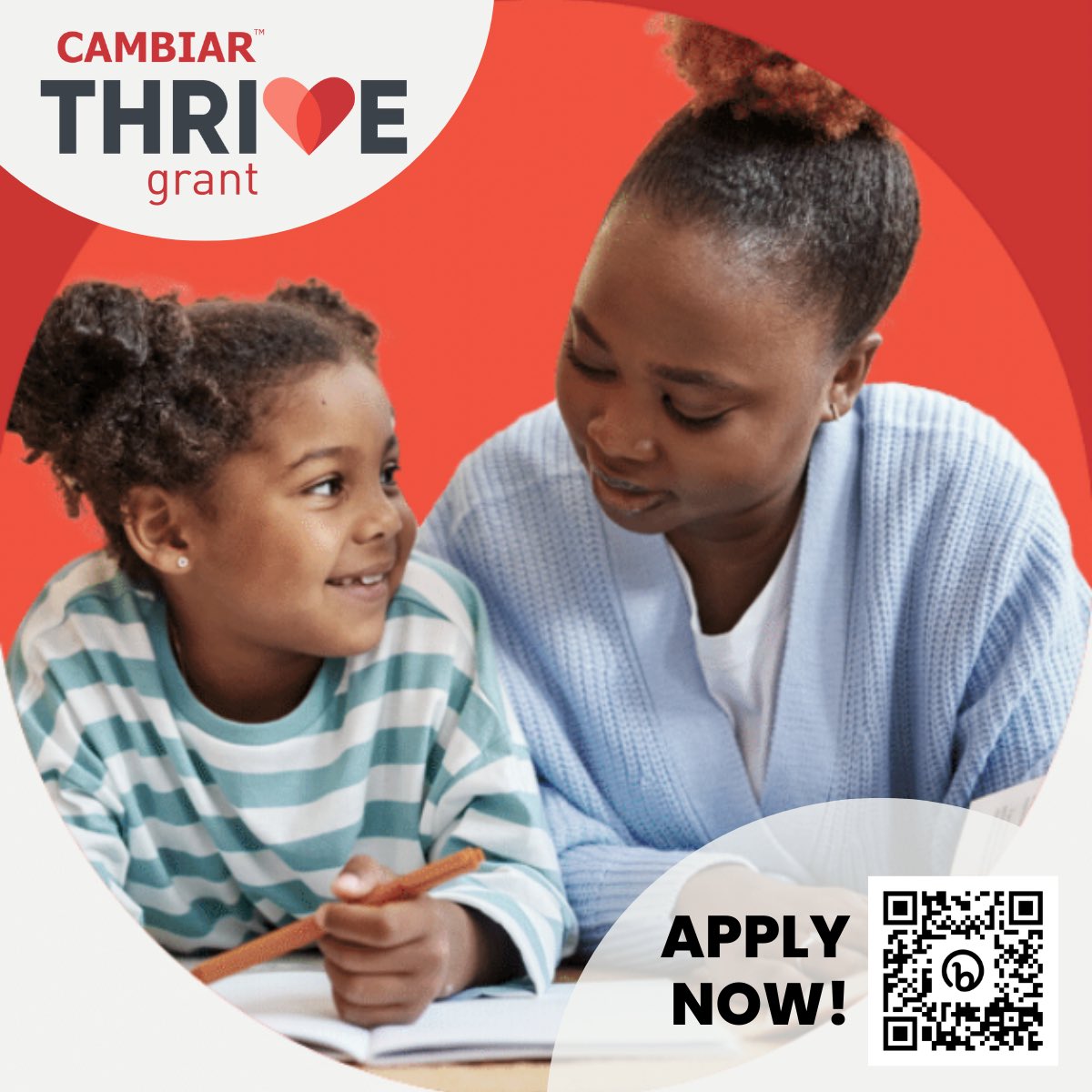 NEW GRANT AVAILABLE! The Cambiar Thrive Grant is a $3M funding opportunity seeking breakthrough solutions on how to provide families with the information they need to best support their child’s K-12 education and development. 

Apply here: bit.ly/3S7gxBU