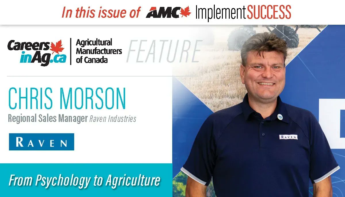 Our next installment of the #CareersInAg series features Chris Morson, Regional Sales Manager of <a href="/RavenIndustries/">Raven Industries</a> Read about Chris' journey and insights for employers and job seekers here in our recent edition Implement Success: bit.ly/3XUU1xi