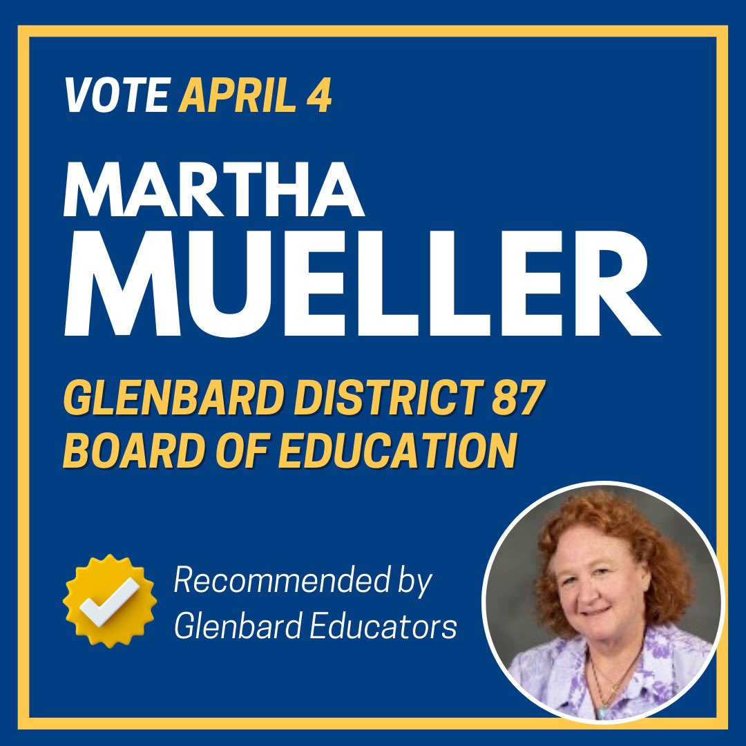 Gea87's tweet image. Vote for Glenbard educator endorsed candidates for D87 Board of Education! Support strong public education for all students! glenbardelection.org