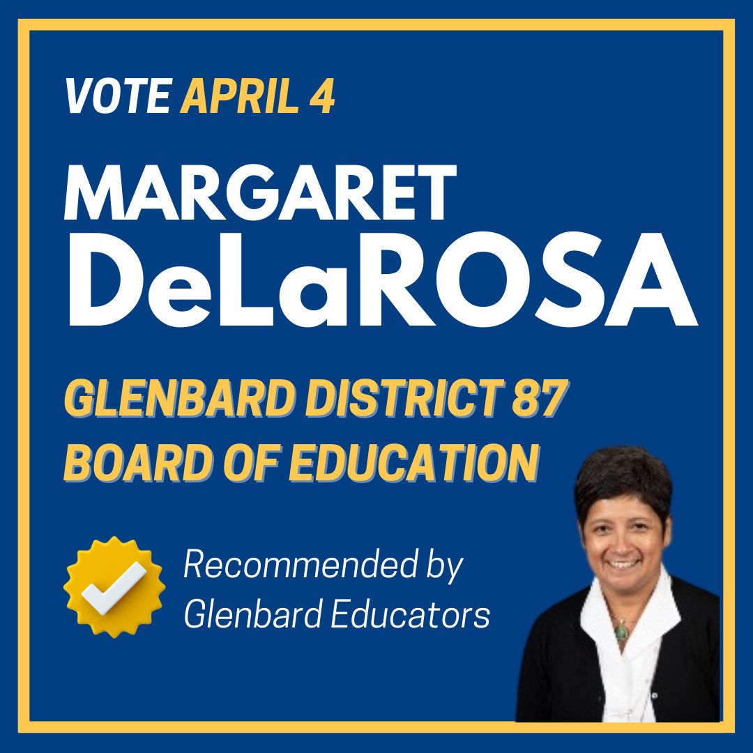 Gea87's tweet image. Vote for Glenbard educator endorsed candidates for D87 Board of Education! Support strong public education for all students! glenbardelection.org