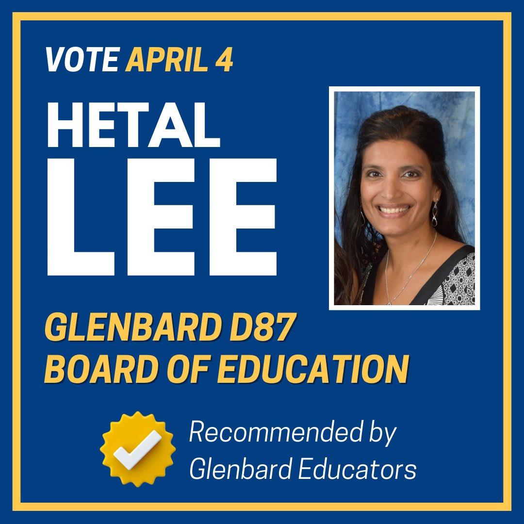 Gea87's tweet image. Vote for Glenbard educator endorsed candidates for D87 Board of Education! Support strong public education for all students! glenbardelection.org
