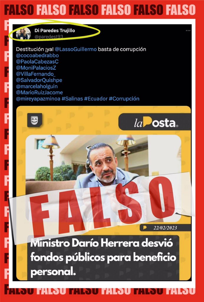 SegcomV's tweet image. Circula en redes sociales información que pretende desinformar a la ciudadanía respecto al Ministerio de Transportes y Obras Públicas. La “información” proviene de una cuenta falsa. Solicitamos a la ciudadanía informarse por canales oficiales.