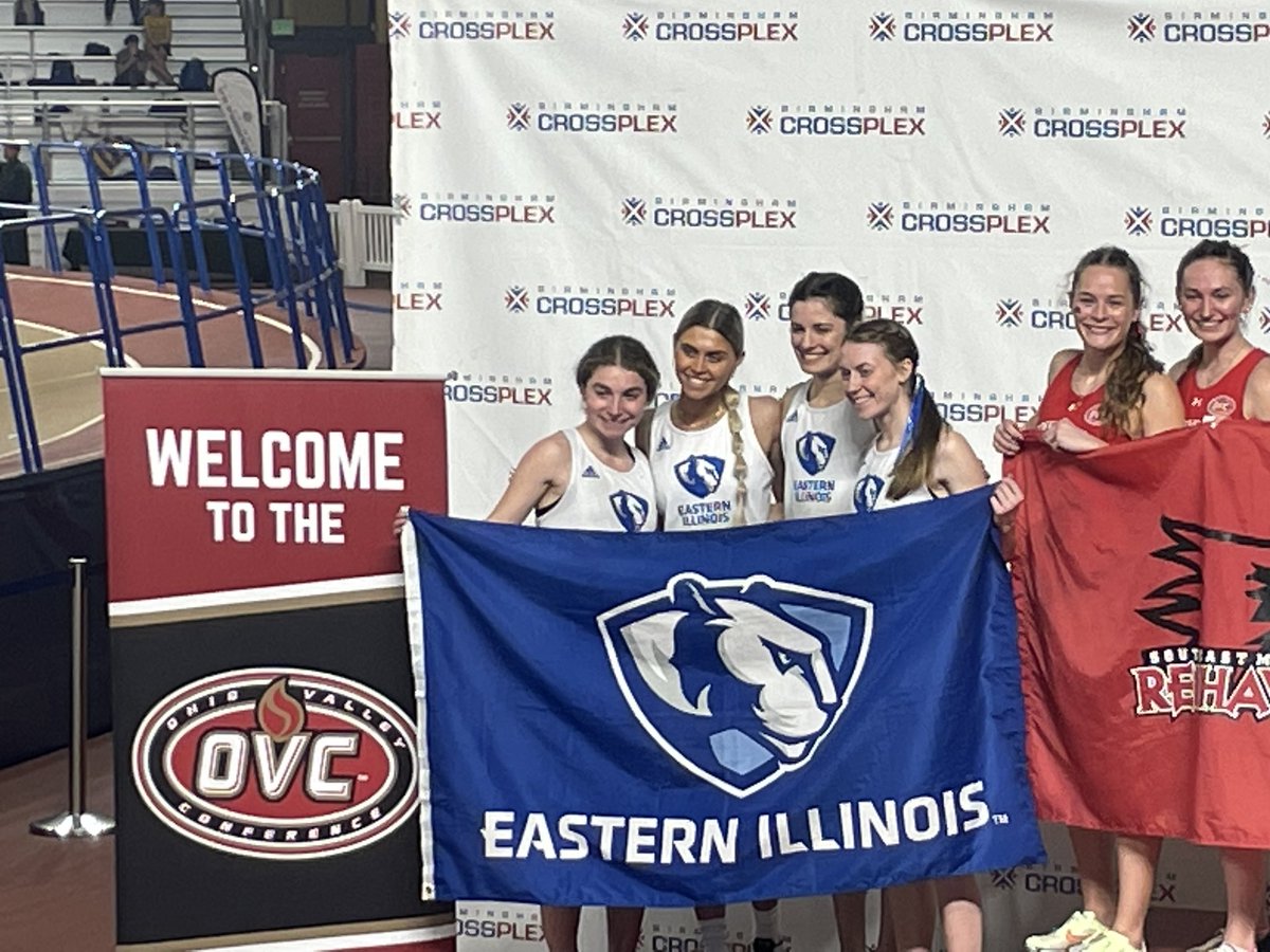 DHSTrackField's tweet photo. Dakota T&amp;F alumni @mckennawojcicki and her @EIU_TF DMR team finished third at the OVC Indoor Championships! https://t.co/RkHnKzRMJZ