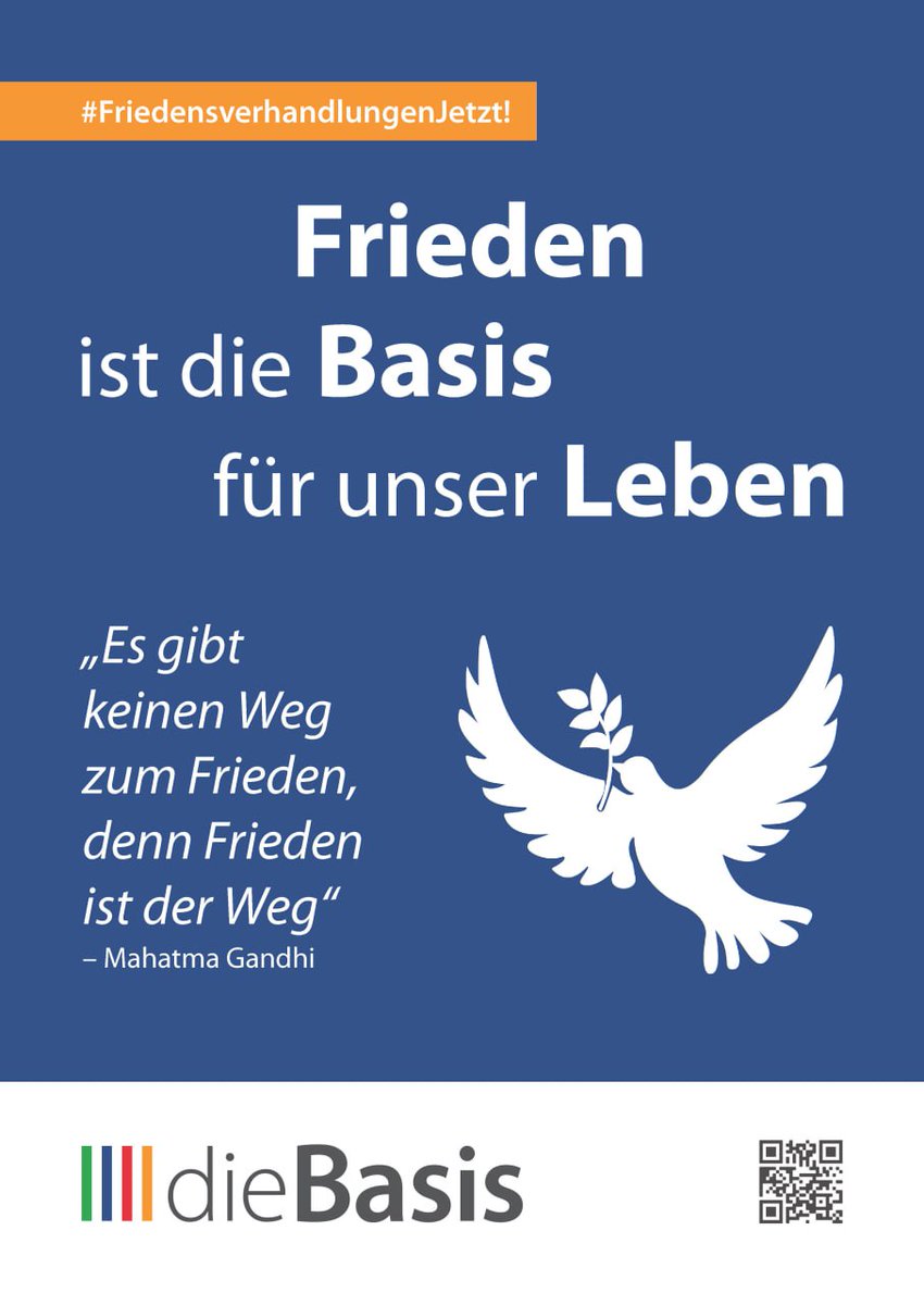 🟩🟦🟥🟧 #dieBasis

Bundesweiter Aktionstag 04. März 2023
Infos folgen

#dieBasis NRW ist dabei!

#frieden #dubistdiebasis #friedensverhandlungen