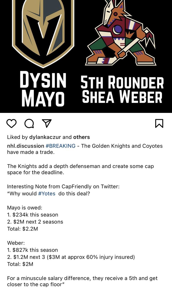 jwestcarvalho's tweet photo. But the cap makes it so that there is more parody in the NHL doesn’t it @AdamWylde and @Steve_Dangle https://t.co/Jk7DwS4e6r