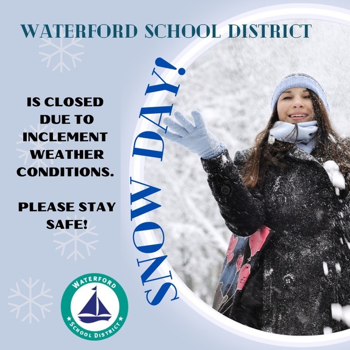 Due to continued inclement weather, all Waterford School District schools and facilities will again be CLOSED for tomorrow, Thursday, February 23. For the most up-to-date information, please visit our website at wsdmi.org.