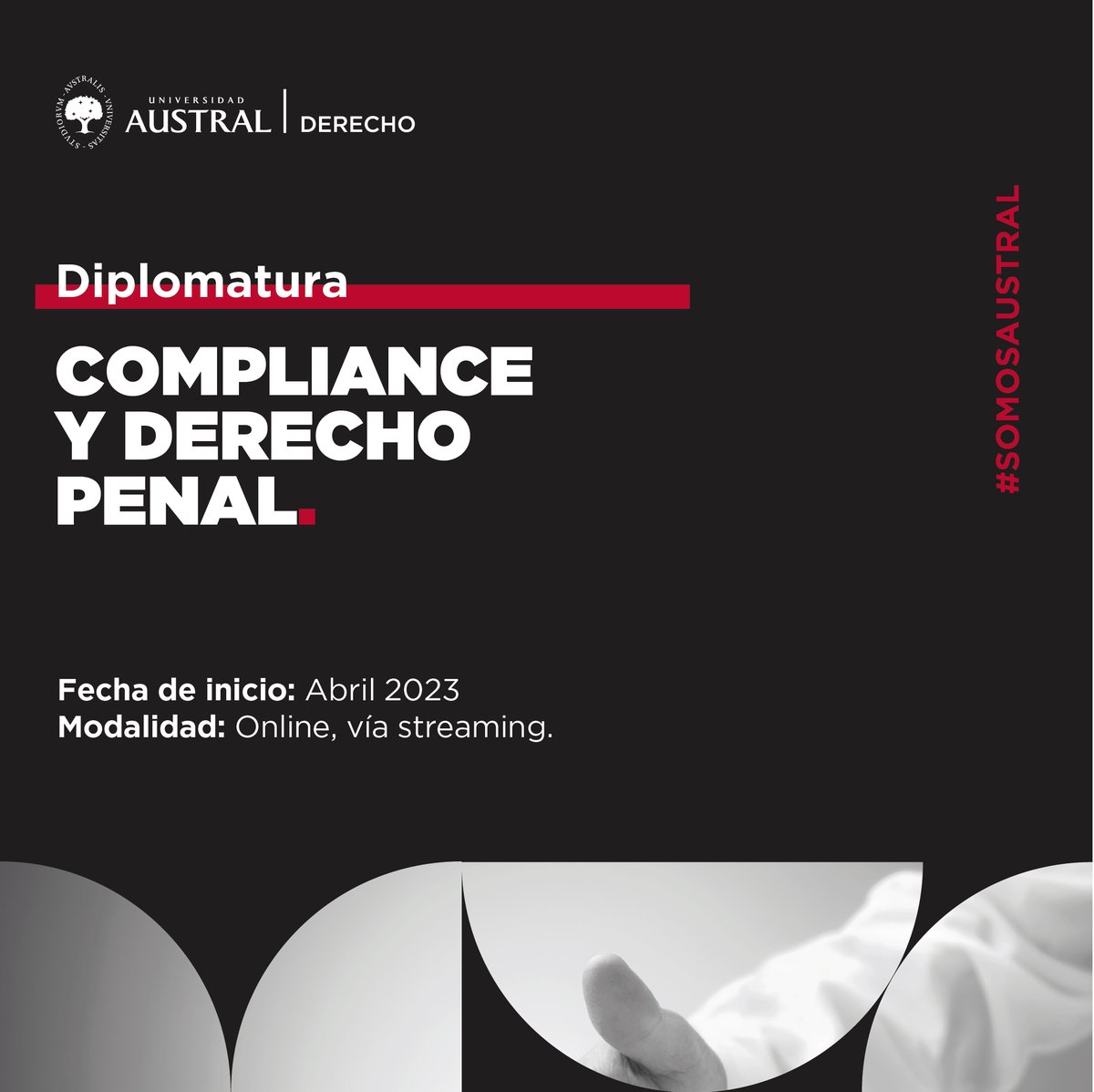 📢 ¡Inscripciones Abiertas! Diplomatura en Compliance y #DerechoPenal. 

Este jueves 16.00hs (GMT-3) te esperamos en la primera reunión informativa para contarte sobre nuestra propuesta. 

Registrate para participar 👉🏽 bit.ly/3lZNKDb  

#ExperienciasAustral