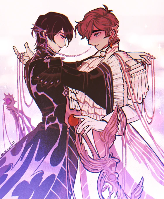 [#codegeass #suzalulu] iconic suzaku lelouch earring commission for @/Nolviniart !! thank you for commissioning our fave boys tgt  