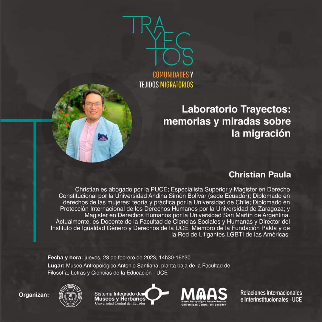 MuseoSantiana's tweet photo. Continuamos con el laboratorio, en este segundo dรญa nos acompaรฑarรก Christian Paula para analizar la migraciรณn desde un enfoque jurรญdico y de derechos humanos.
#Comunidades #Migrantes #Trayectos #UCE #Quito #simyh #taller #MuseosdelaUCE #laboratorio #MovilidadHumana #Colombia https://t.co/5NNkMKgfnZ