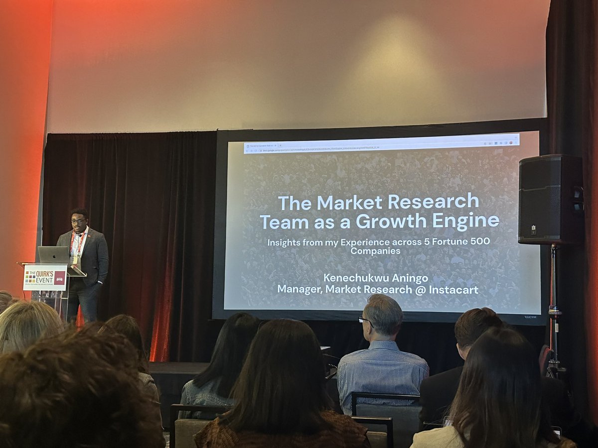 Leave it to a disruptor like <a href="/Instacart/">Instacart</a> to discuss market research as a growth engine! 🆙📈⬆️

#QuirksLA #QuirksEvent