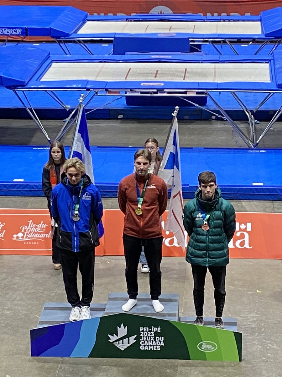 #teamnl Gleb Evstigneev  captures Gold 🥇in Men’s Trampoline at the 2023 Canada Winter Games in PEI