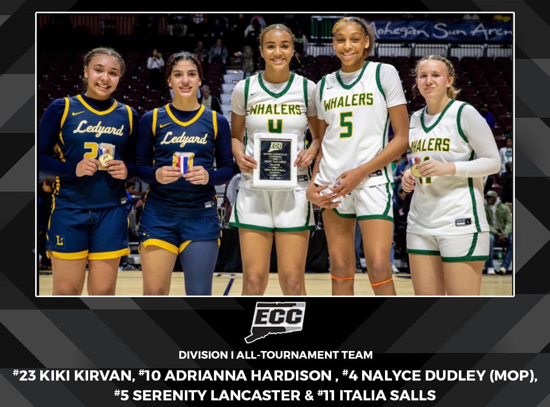 GoECCAthletics's tweet photo. Congrats to the 2023 @GoECCAthletics Girls’ Bball All-Tournament Teams! @GameDayCT @NFP_CTEast #ctgb #eccnation https://t.co/G4fk148OVk