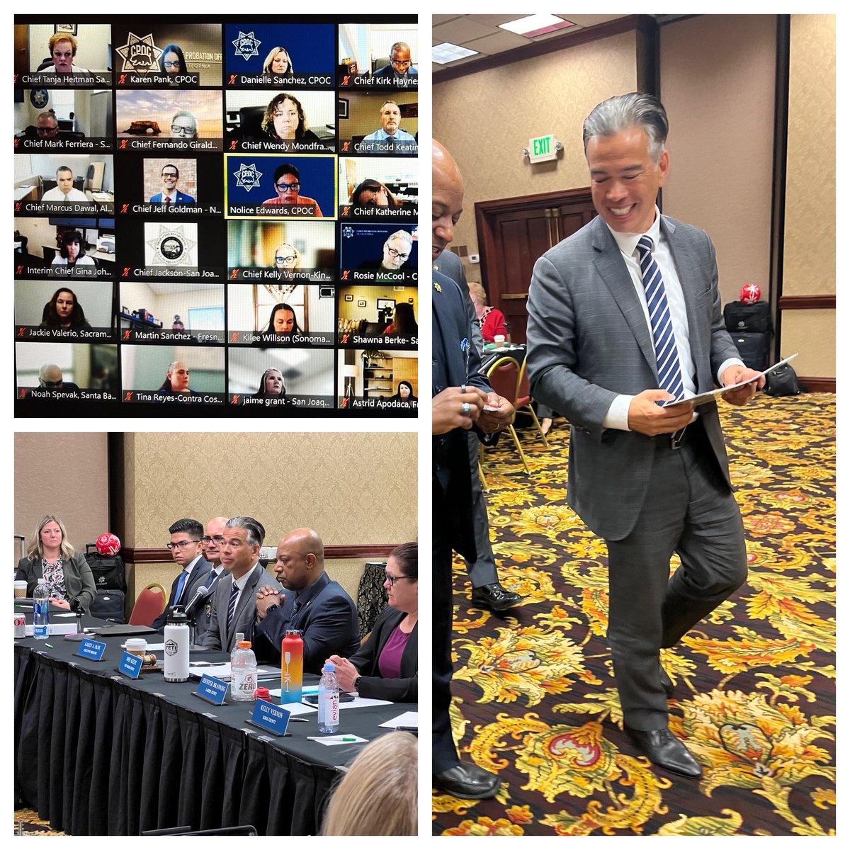 CAProbation's tweet photo. Thank you @AGRobBonta for joining us on our virtual legislative training day today &amp; for always being open to being present and collaborating over the years. We appreciate the continued work together!  #LegislativeTraining #CaProbation https://t.co/DGQ3wqj1K8