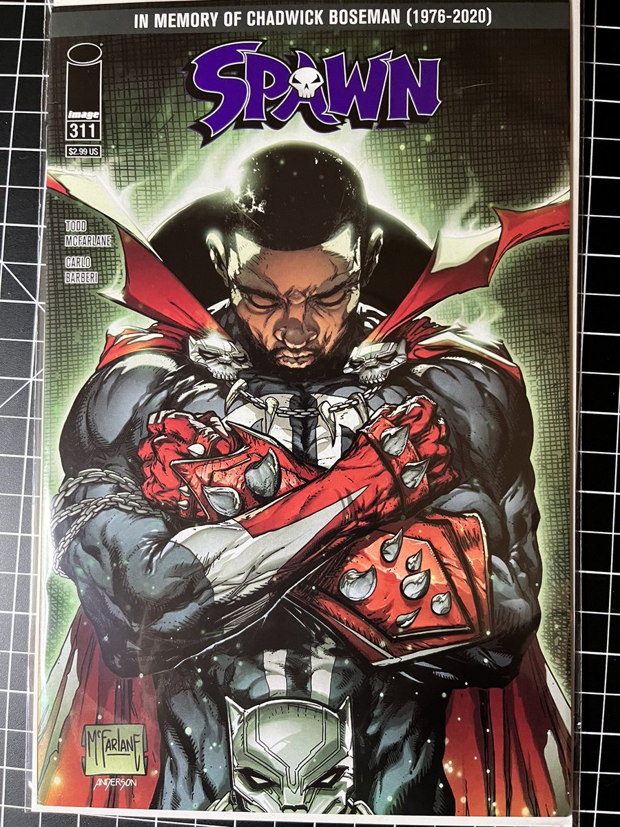 Just picked up this copy of spawn #RIPChadwickBoseman #vevefam #spawn #BlackPanther #fuckcancer #MarvelComics #comicbooks #ComicArt