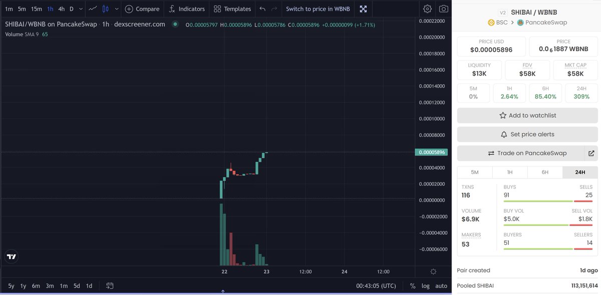 ShibAIBSC's tweet photo. Who's ready for this god candle?

$SHIBAI #SHIBAI #BSC #BSCGems #BNB https://t.co/U9KxtGViDA