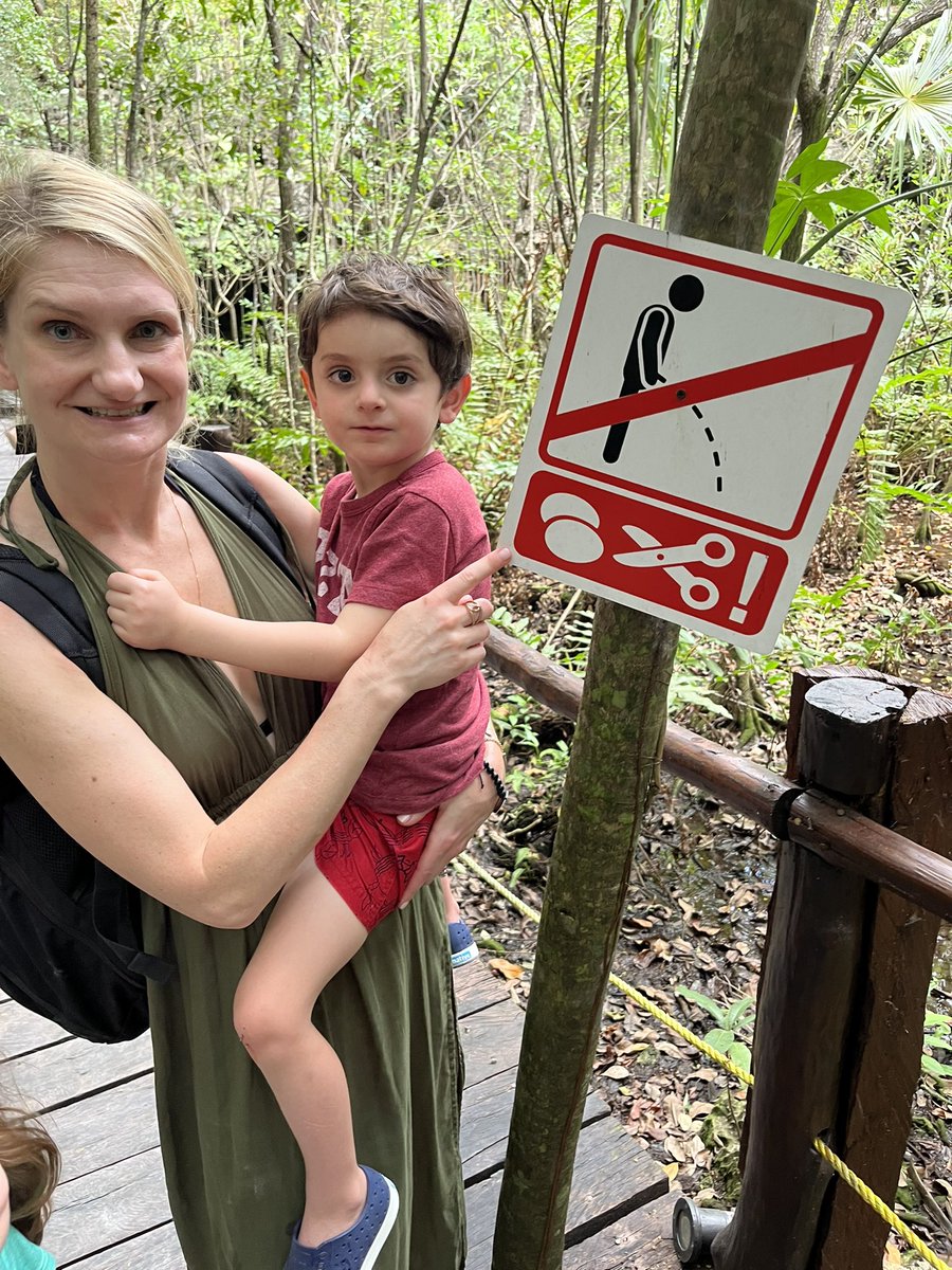 erinohmann's tweet photo. My favorite sign at a cenote in Mexico #travelingurologist https://t.co/pJqmcDkfcB