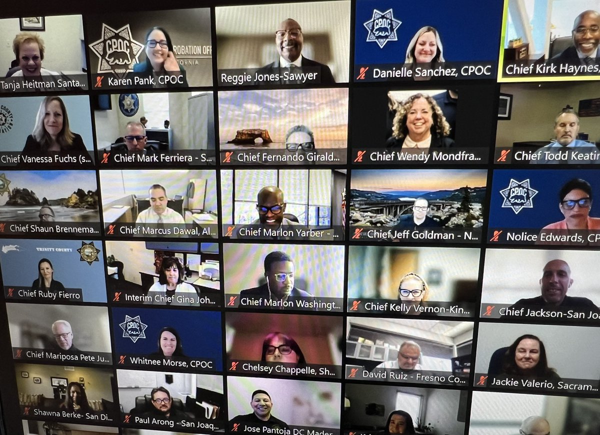 CAProbation's tweet photo. Another thank you to @JonesSawyerAD57 for joining our virtual legislative training day today! Always appreciate your willingness to discuss public safety issues facing California with us! #LegislativeTraining #CAprobation https://t.co/msAWyT8Uv7