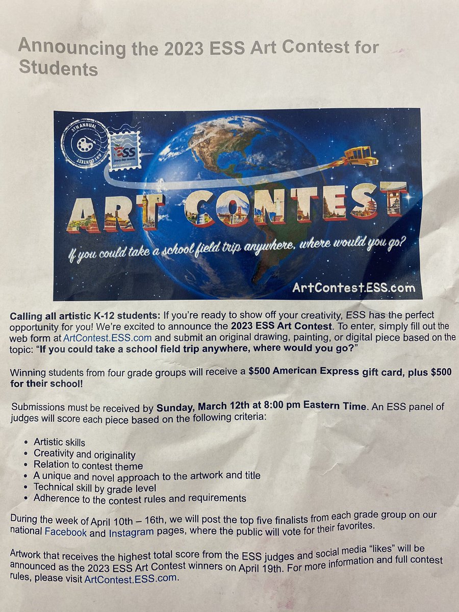 Check it out <a href="/aubrey_mes/">Monaco Elementary</a> and <a href="/aubreyisd/">Aubrey ISD</a>! Here are 2 art contests that are currently open to students in grades k-12: