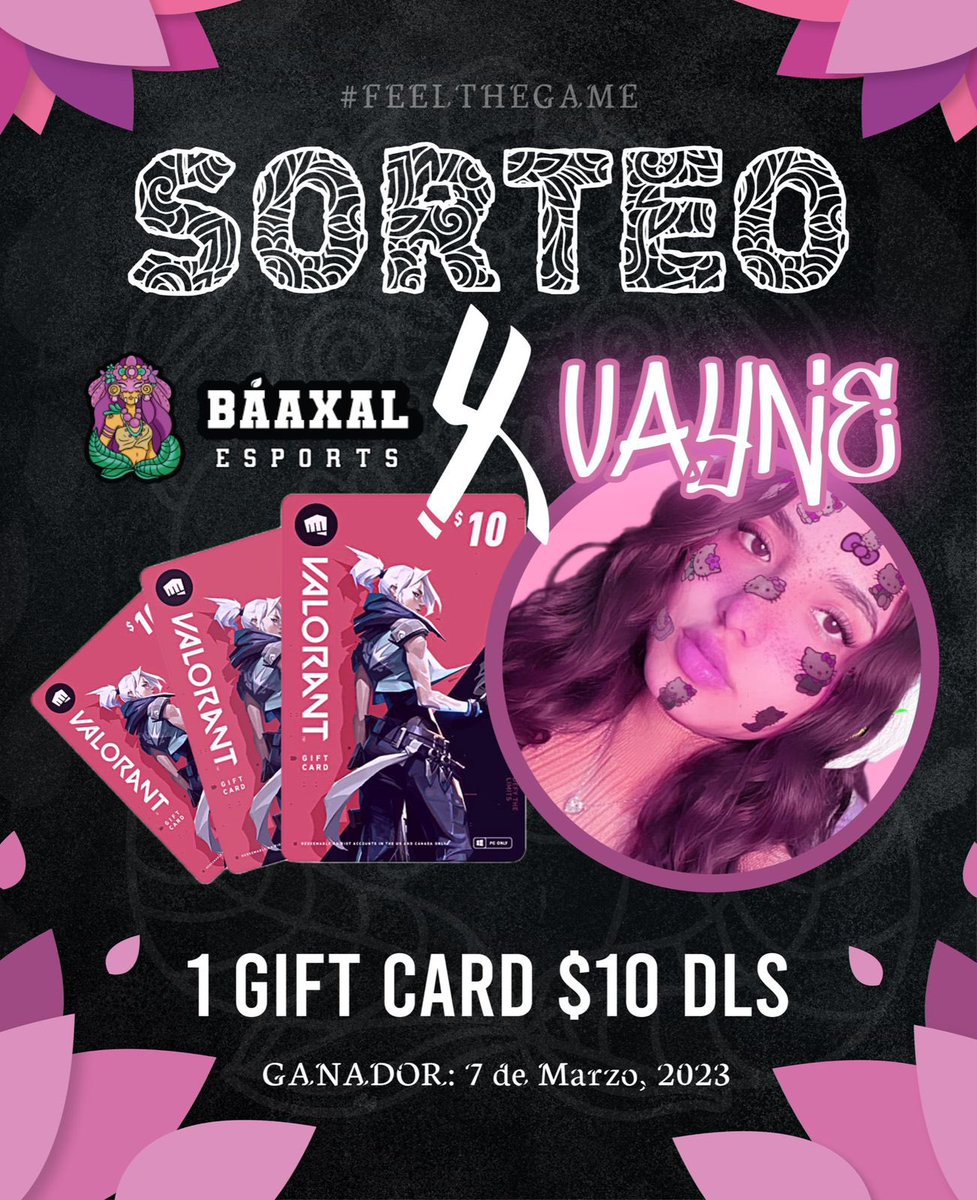 VayneAv's tweet photo. Sorteo | 🟣   
En colaboración con @baaxalesports les traemos un pequeño sorteo de una gift card de 10$ para participar solo debes seguir los siguientes pasos:

-Seguir a @baaxalesports y @VayneAv 
-❤️ a la publicación
-Retweet
-Etiquetar a dos amigos https://t.co/3Ky4URFtUF