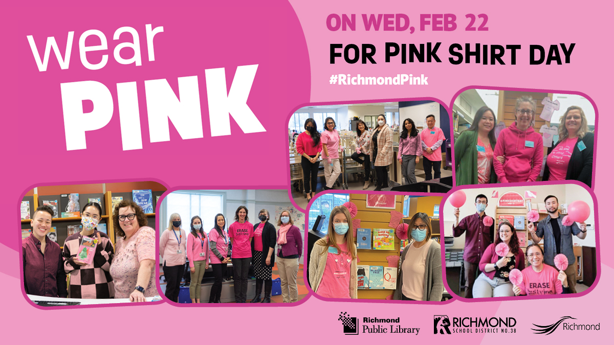 RPLBC's tweet photo. Today is Pink Shirt Day! RPL are proud to stand together against bullying and we are committed to lifting up our community each and every day. #RichmondPink #pinkshirtday #rplbc https://t.co/PA0BoqEAvv