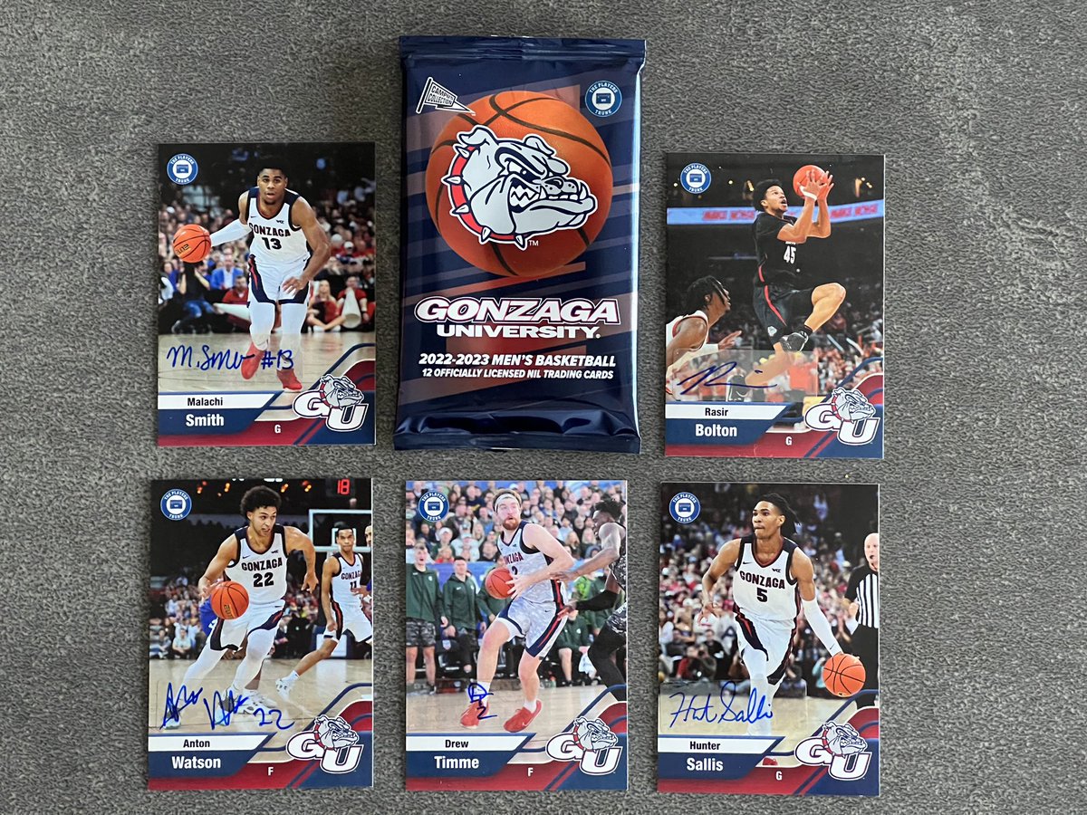 Gonzaga fans! Super excited to announce I've partnered with <a href="/theplayerstrunk/">The Players Trunk</a> to release the first ever NIL Gonzaga basketball trading cards! Each pack contains one autographed card, grab yours now! Here's the link: bit.ly/ZAGSTPT