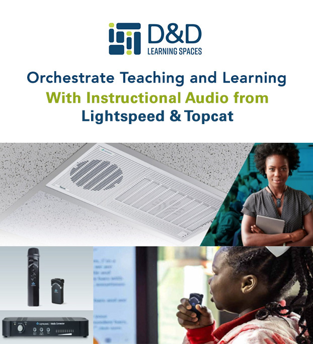 ddlearningspace's tweet image. To orchestrate teaching and learning in the classroom all need to be heard. Both the teacher&apos;s connection with students and the students participating during instruction can be enhanced when you implement the Lightspeed instructional audio system! Call 800-453-4195 to learn more.