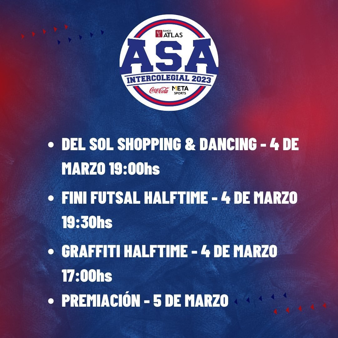 Intercolegial ASA Banco Atlas Coca-Cola Meta 2023 tweet media