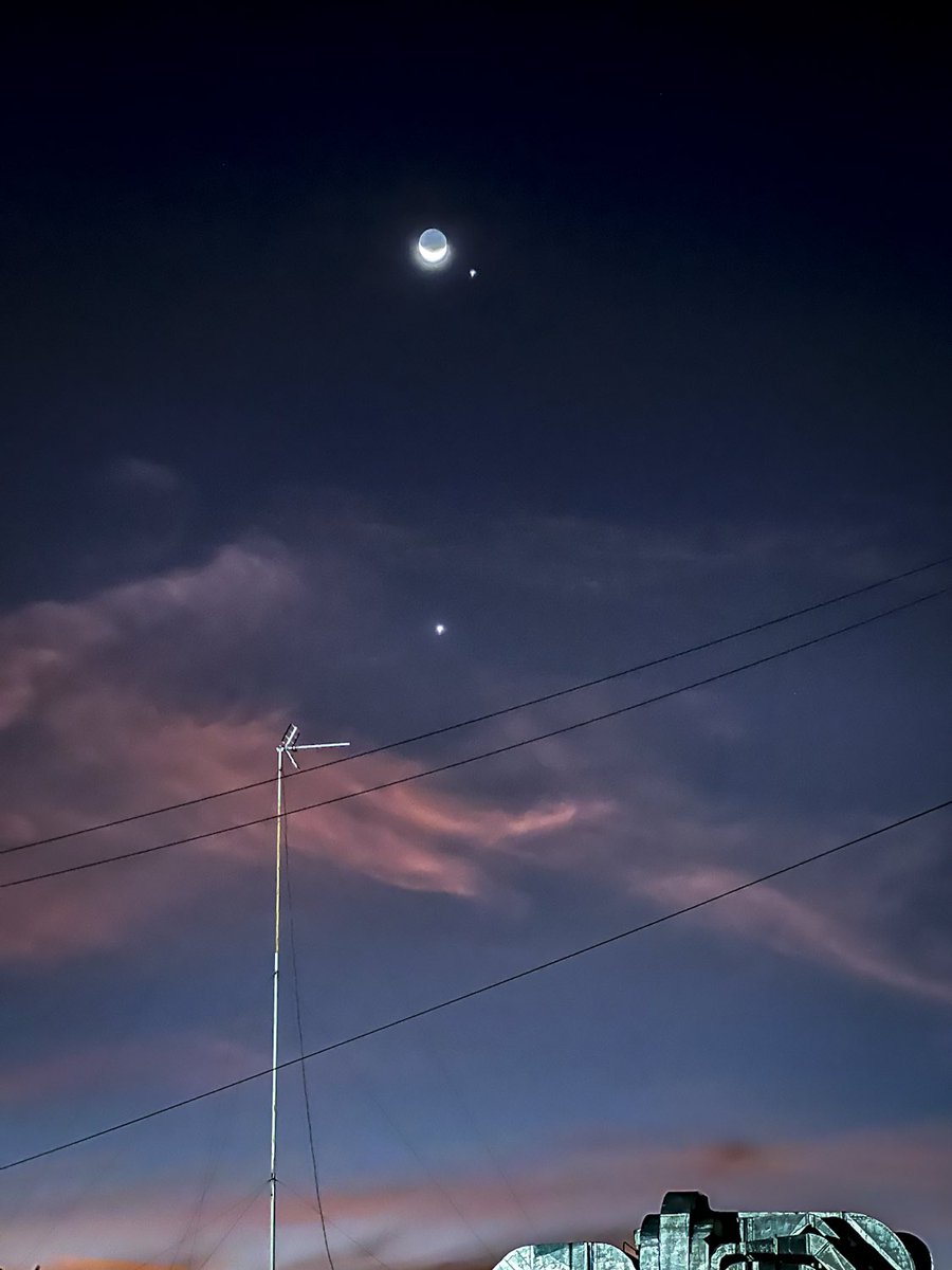 Conjunción luna jupiter #oaxaca #hraeo