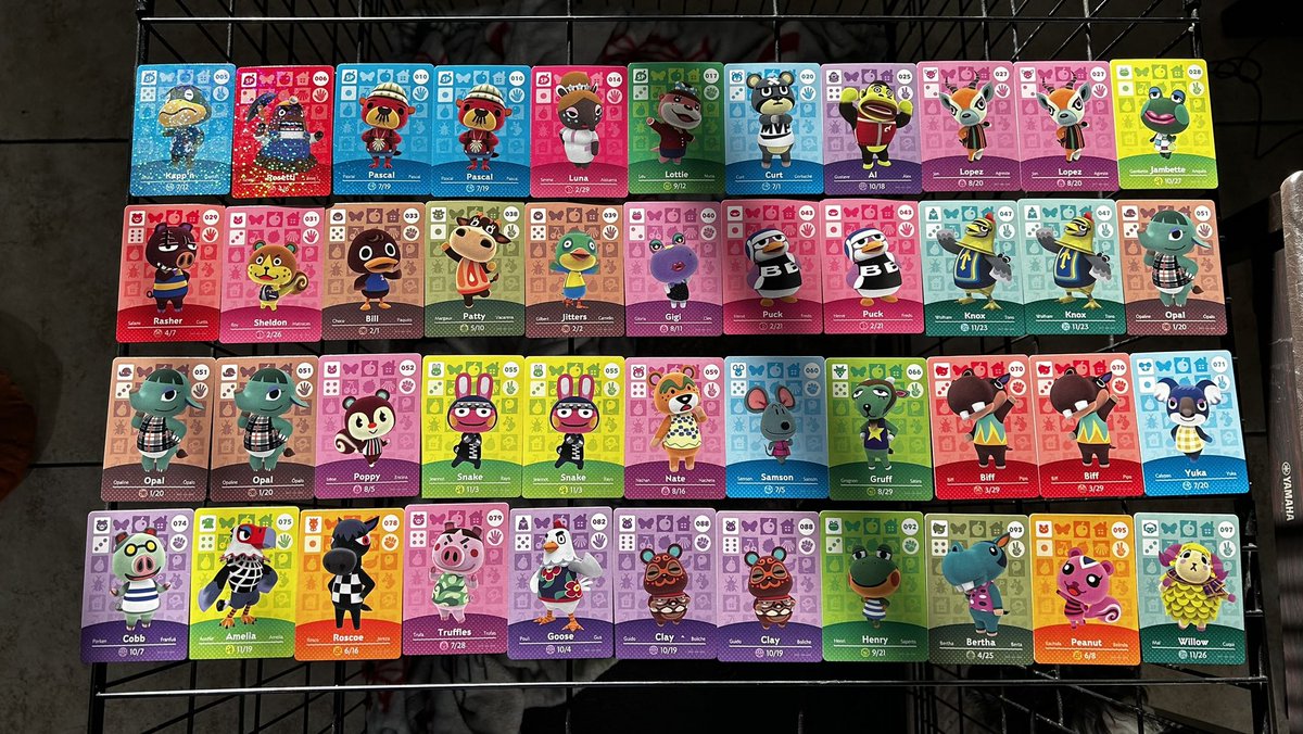 DannyxTycho's tweet photo. Was gone for a while so sorry! But more amiibo cards that i’m looking to trade/sell! Wanting to complete my collection but these are my repeats! Send me a message if you’re interested! 🤗 #animalcrossing #newleaf #acnh #amiibocards #amiibotrade #cardtrade #newhorizons https://t.co/c9drpTgeLf
