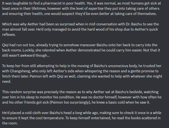 FlowerofFira's tweet photo. @CoffeeFoxArt I actually forgot what this dude sounded like, so I looked up that 11 minute Baizhu cutscene video. I know he's got an illness but I dunno if Aether knows that soo, here ya go! Hope it's okay ๐
โค๏ธ #Baither #Baizhuther https://t.co/nRzrU4Qqy6