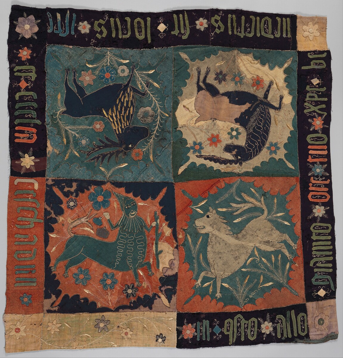 Textile Fragment with Unicorn, Deer, Centaur and Lion, ca. 1500 #thecloisters #themet metmuseum.org/art/collection…