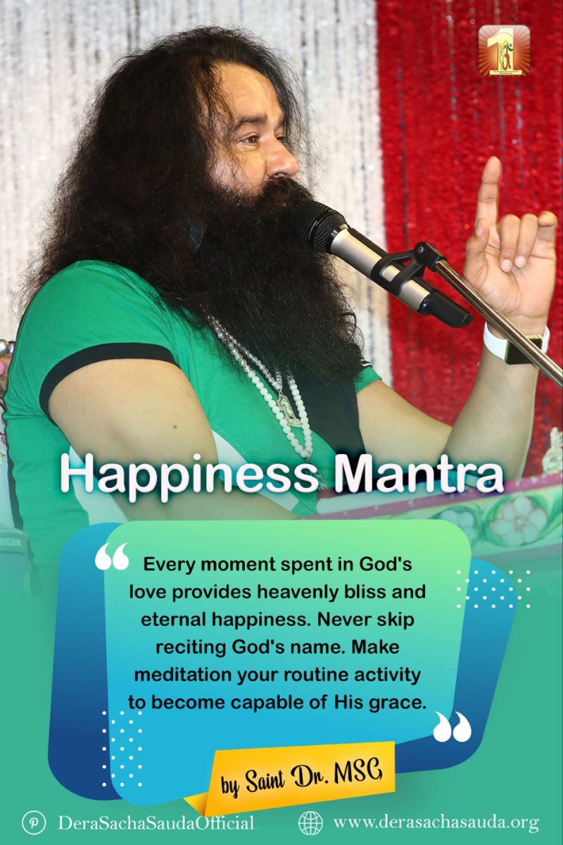 Rajnees87860155's tweet photo. #KeyToBeHappy
It is not that a man cannot attain God while living at home. By becoming a Karmayogi and a Yogi of knowledge,he can attain God even while living at home. Lakhs of people have attained God through the Guru Mantra given by Saint Gurmeet Ram Rahim Ji.
@DSSNewsUpdates https://t.co/rsxdoxWTnu