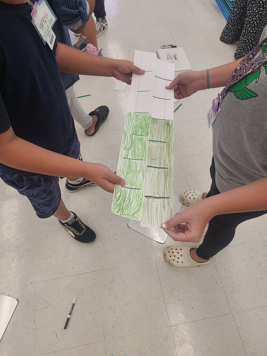 jenepurr's tweet photo. Students created fraction models of their names and compared what fraction of their name contains vowels. #ibhawksfly https://t.co/zpRbs4x6ls