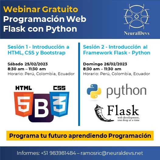 NeuralDevs's tweet photo. Tendremos un fin de semana de programación web gratuito, solo inscríbete en:
https://t.co/9y6Qn73ktr
o envía un mensaje a:
https://t.co/7dOu2H2SKX https://t.co/yDJxcfWLNI