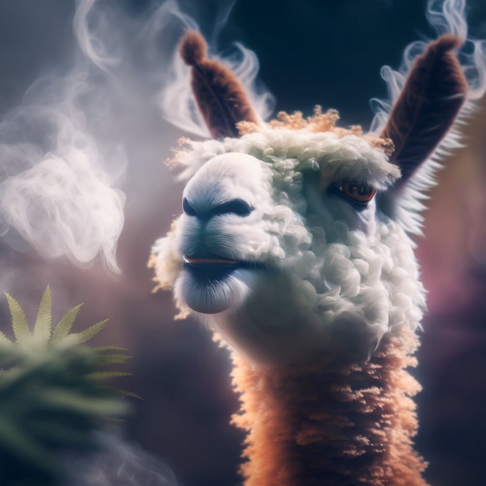 Our favorite LLamAiNFT so far. 
Mint still live just join our discord to mint #FREEMINT