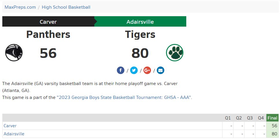 Thank you Adairsville and <a href="/squad306/">AHS Student Section</a> for being loud and proud all game! Saturday v. Hart County is up next. Stay in touch for Saturday's game time!